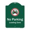 Signmission No Parking Loading Zone W/ No CarHeavy-Gauge Aluminum Architectural Sign, 24" x 18", GW-1824-9817 A-DES-GW-1824-9817 - alternate 1